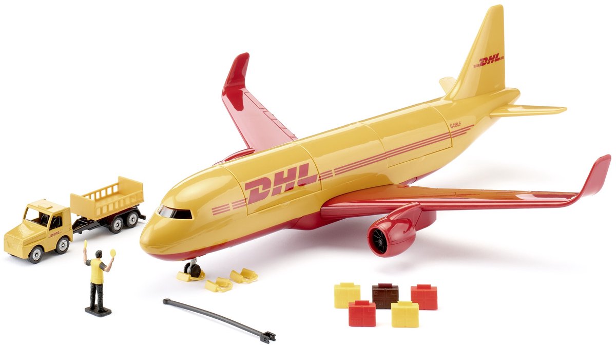 Aereo cargo Siku DHL con accessori