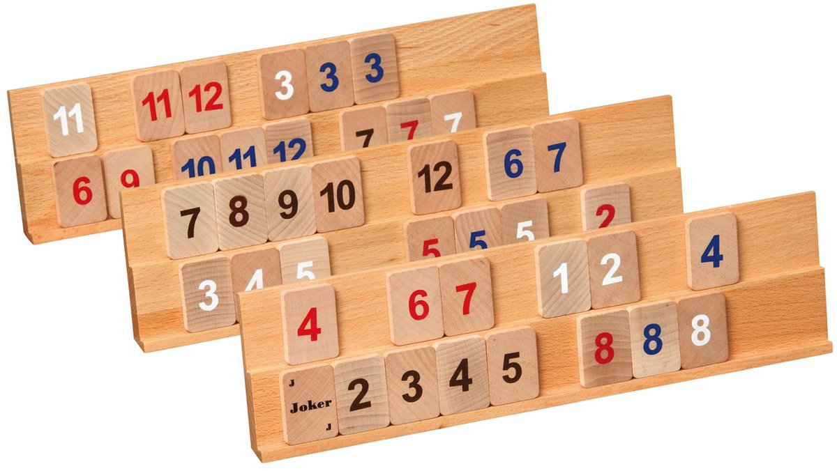 Cassetta in legno ramino Philos - gioco da tavolo da 6 anni - 36x20 cm