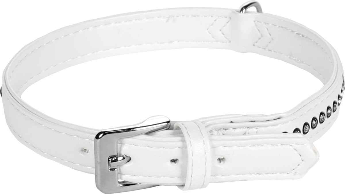 Flamingo monte carlo foderato - collare per cani - collare monte carlo bianco l 33-37cm 16mm - 1pz - 126239 - 1pz