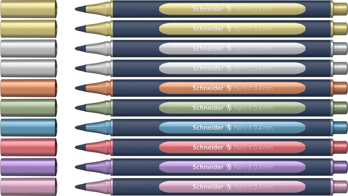Instrumentos de escritura Schneider schneider paint-it 050 - rollerball metálico - 0,4 mm - 10 piezas - s-ml05011503