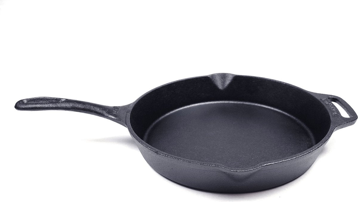 Sartén para exterior Valhal con mango - hierro fundido, diámetro 25 cm - vertedor - vh25
