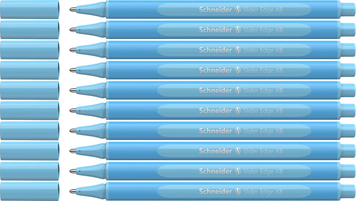 Schneider escribir instrumentos bolígrafo schneider - borde deslizante pastel - punta xb - color de escritura azul pastel - 10 piezas - s-152230-10
