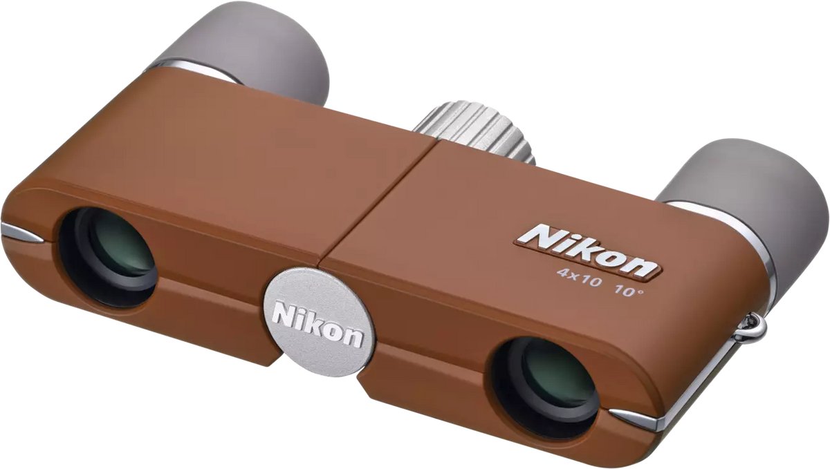 Binocolo compatto Nikon 4x10 - colore marrone ambrato