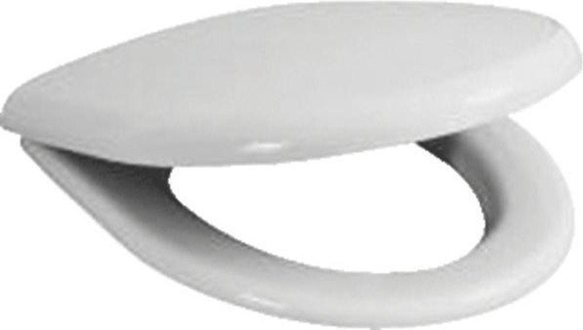 Asiento de inodoro Plieger brussels - asiento de inodoro de forma universal - termoplástico - blanco - con tapa - apto para inodoro de 70 cm