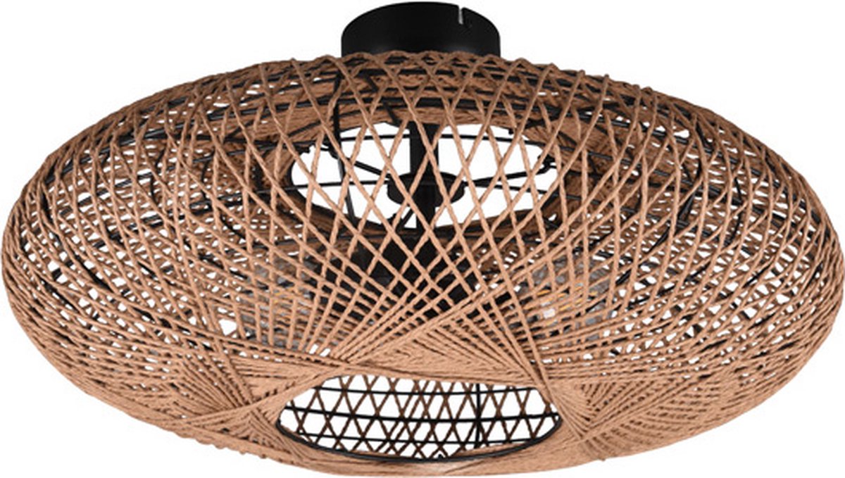 Trio hedda - lampada da soffitto - nero opaco - escl. 2x e27 4 w - montaggio a soffitto