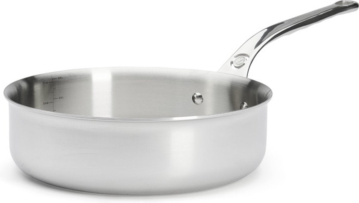 Debuyer de buyer affinity - sauteuse - rvs - rechte rand - 24 cm - pfas vrij