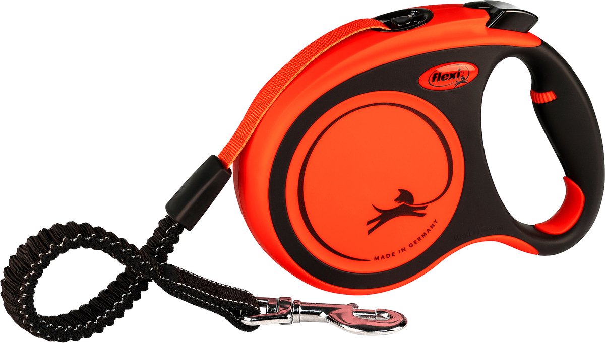 Correa retráctil flexible xtreme tape leash - l - naranja