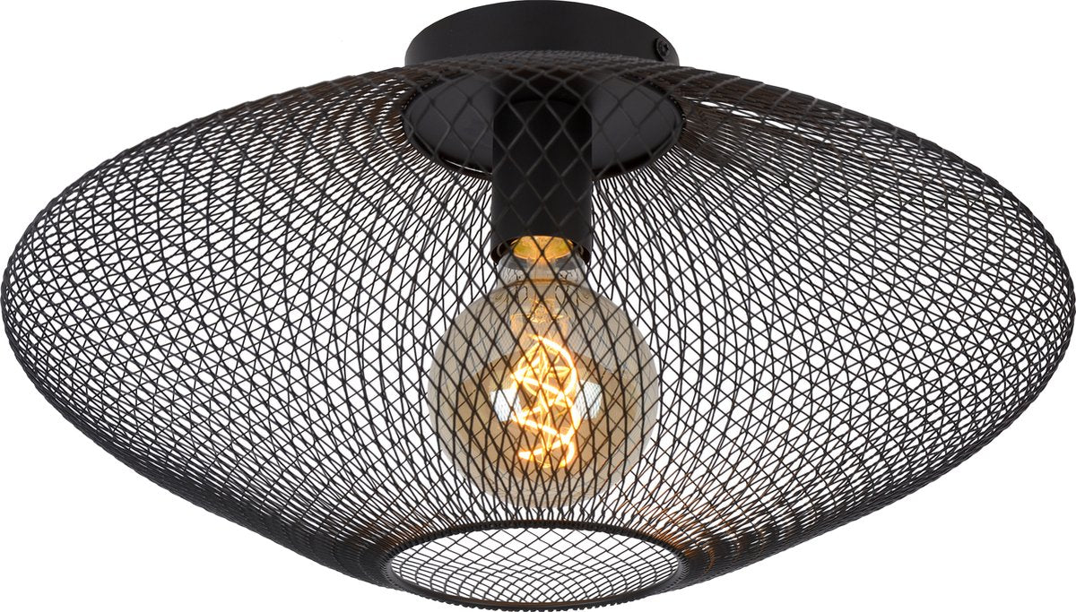 Lucide mesh - lampada da soffitto (lampada da soffitto) - ø 45 cm - 1xe27 - nero