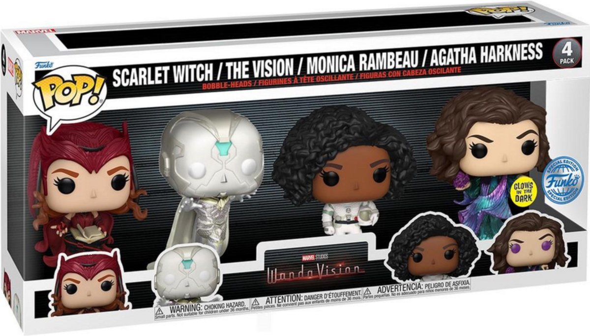 Funko pop! marvel - wandavision 4-pack exclusive glows in the dark