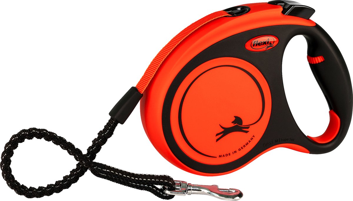Flexi xtreme - correa retráctil para perros - cinta - m - 5 m - naranja - perros medianamente activos