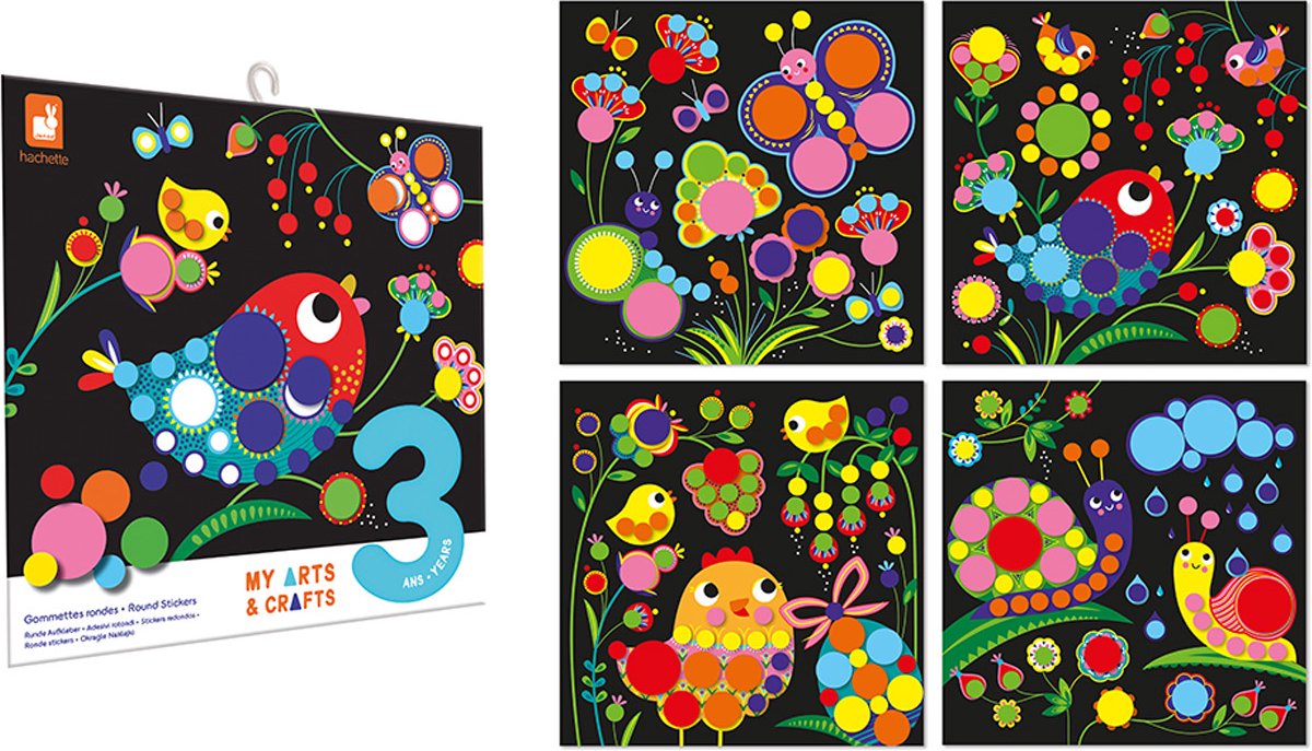 Janod - my arts crafts - contrast schilderijen stickerset