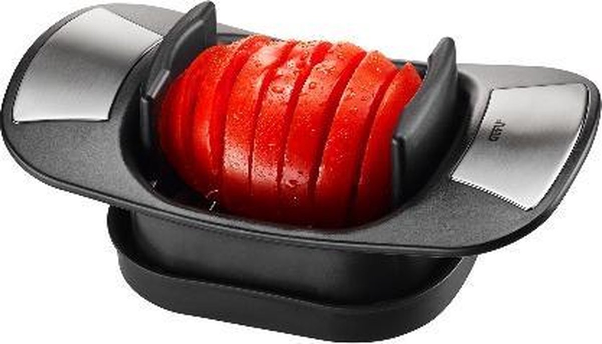 Gefu caprese plakkensnijder – voor mozzarella, groenten en fruit – 8 mm snijdikte – rvs