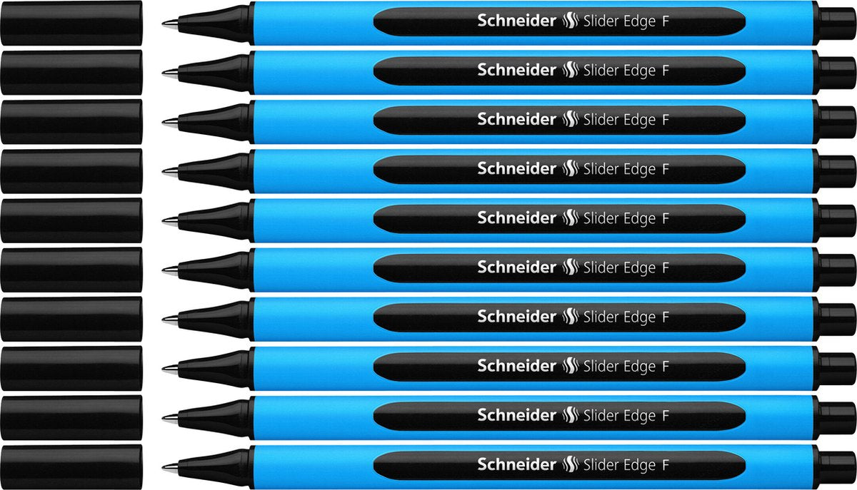 Schneider schrijfwaren schneider balpen - borde deslizante - penpunt f - schrijfkleur zwart - 10 piezas - s-152001-10