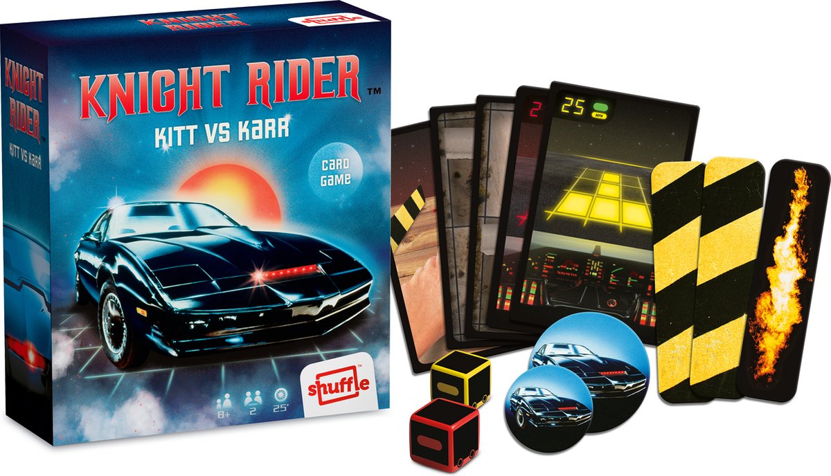 Shuffle Knight Rider - retrò - Kitt vs Karr - gioco di carte