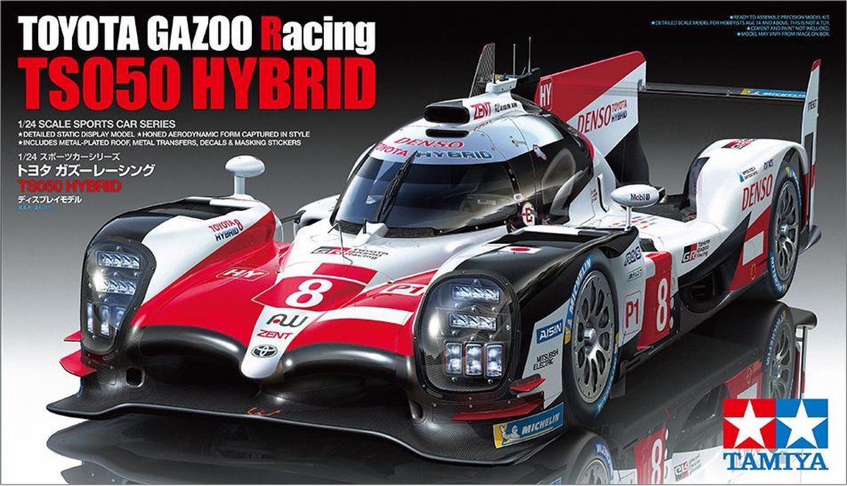 Tamiya model kit car - 24349 toyota gazoo racing TS050 auto ibrida in plastica - 1:24 - kit modello