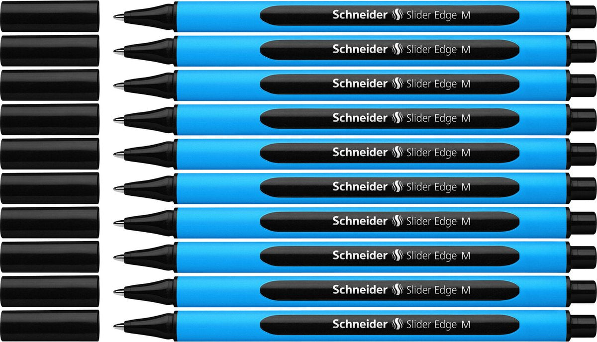 Strumenti di scrittura Schneider penna a sfera schneider - bordo scorrevole - m - nera - 10 pezzi s-152101-10