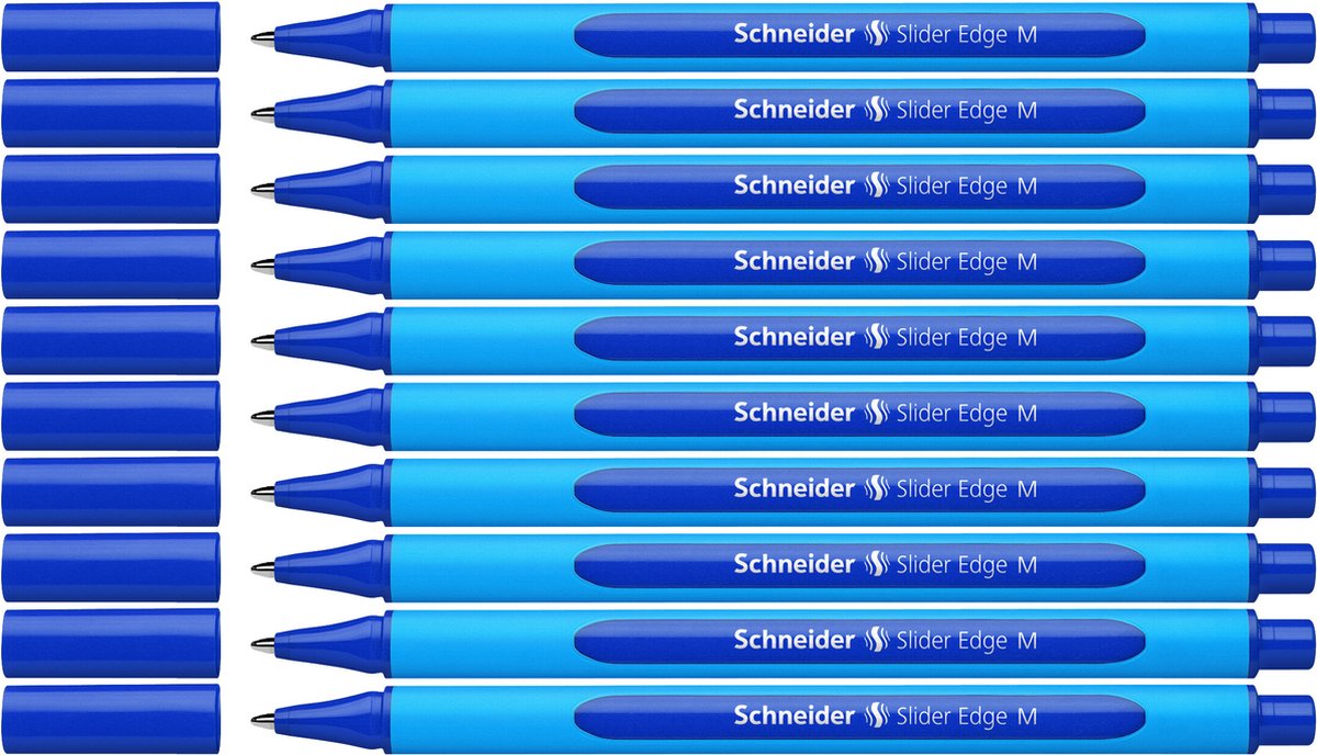 Schneider escribir instrumentos bolígrafo schneider - borde deslizante - punta m - color de escritura azul - 10 piezas - s-152103-10