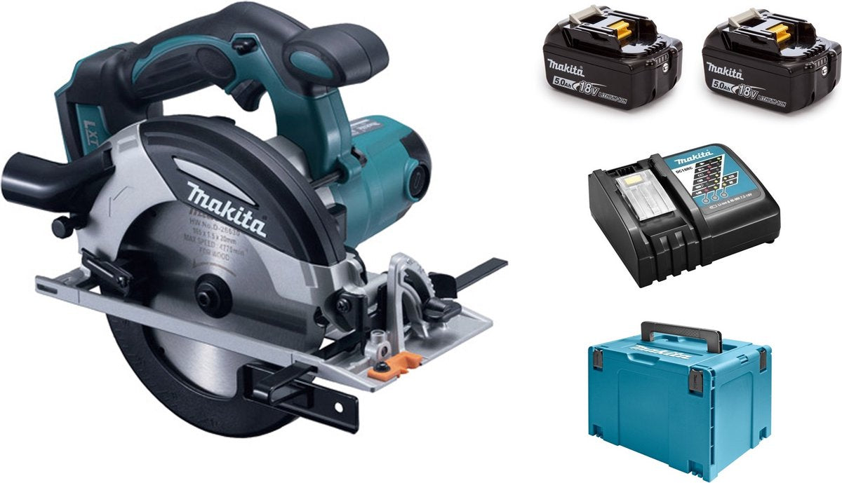 Makita dhs630rtj accu cirkelzaag 165mm 18v 5,0ah in mbox