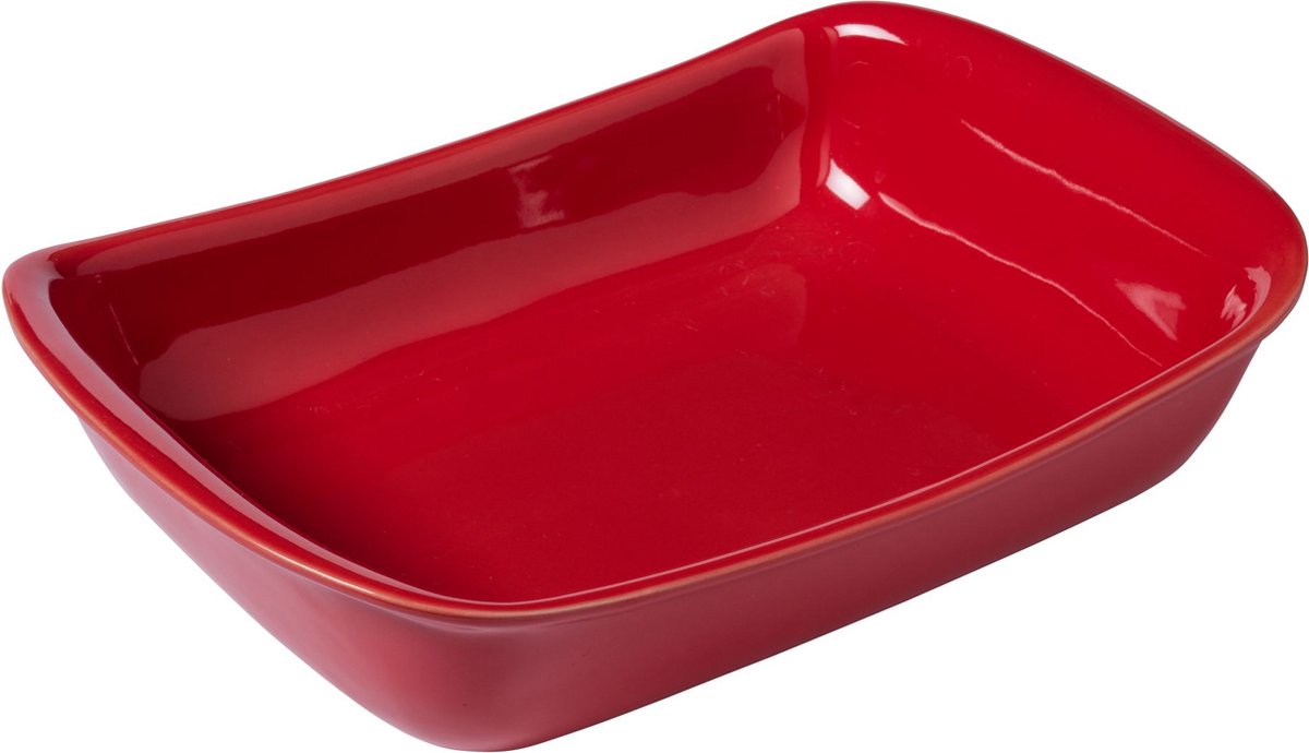 Pyrex Supreme - fuente para hornear - rectangular - rojo - cerámica - 33 x 7 x 23 cm