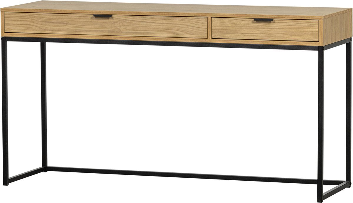 Escritorio de madera silas - roble - melamina - 74x140x44