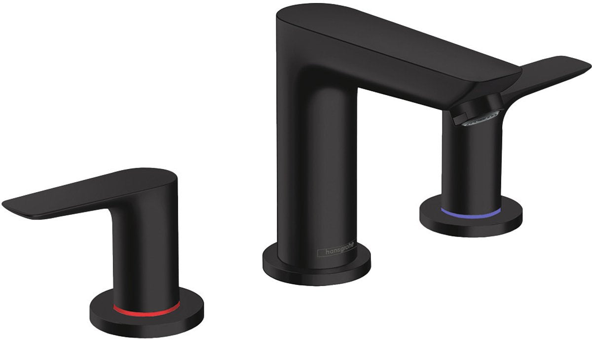 Rubinetto lavabo Hansgrohe talis e 3 fori con piletta nero opaco
