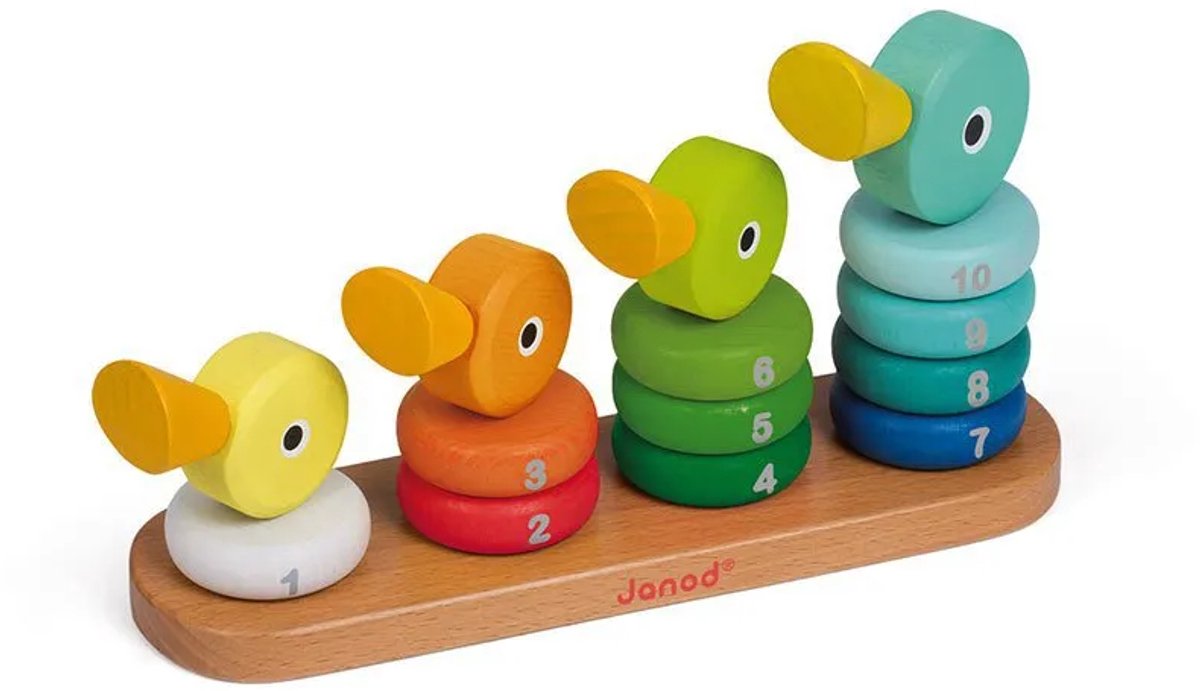 Janod - zigolos - torre apilable - familia de patos
