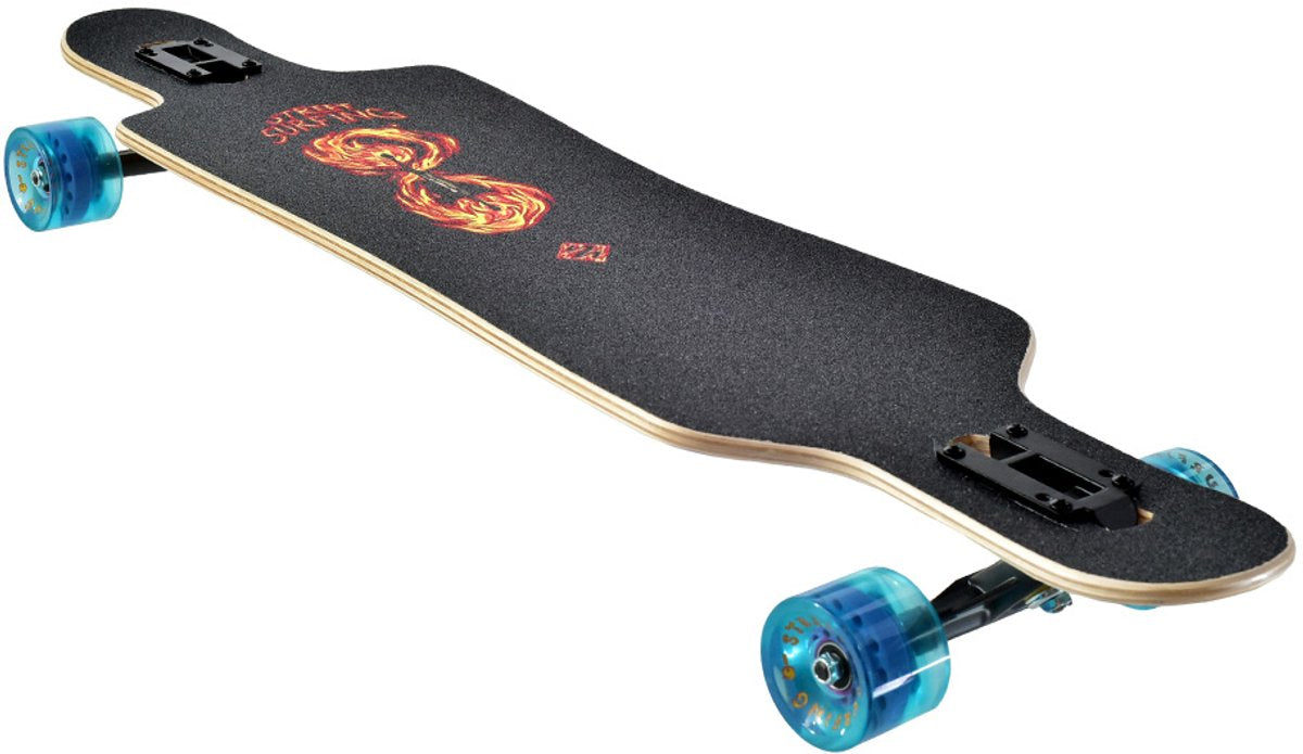 Streetsurfing street surfing - longboard freeride - 39 pollici - cubo sacro curvato - 99 cm