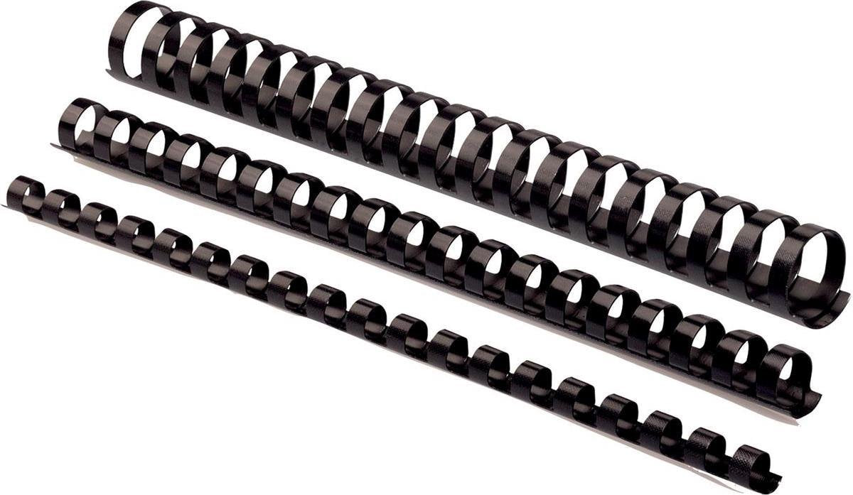 Pack 100 canutillos negro 5345707 compañeros plastico a4 8mm