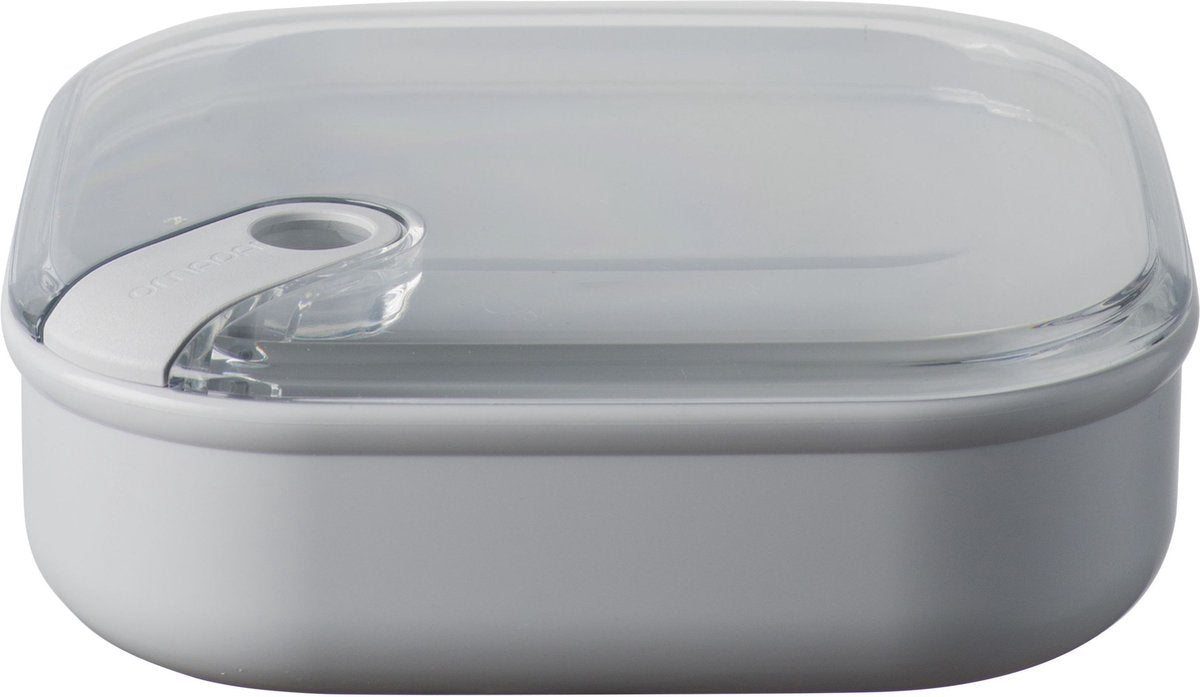 Omada - pull box portapranzo quadrato basso 1 litro - polipropilene - grigio -