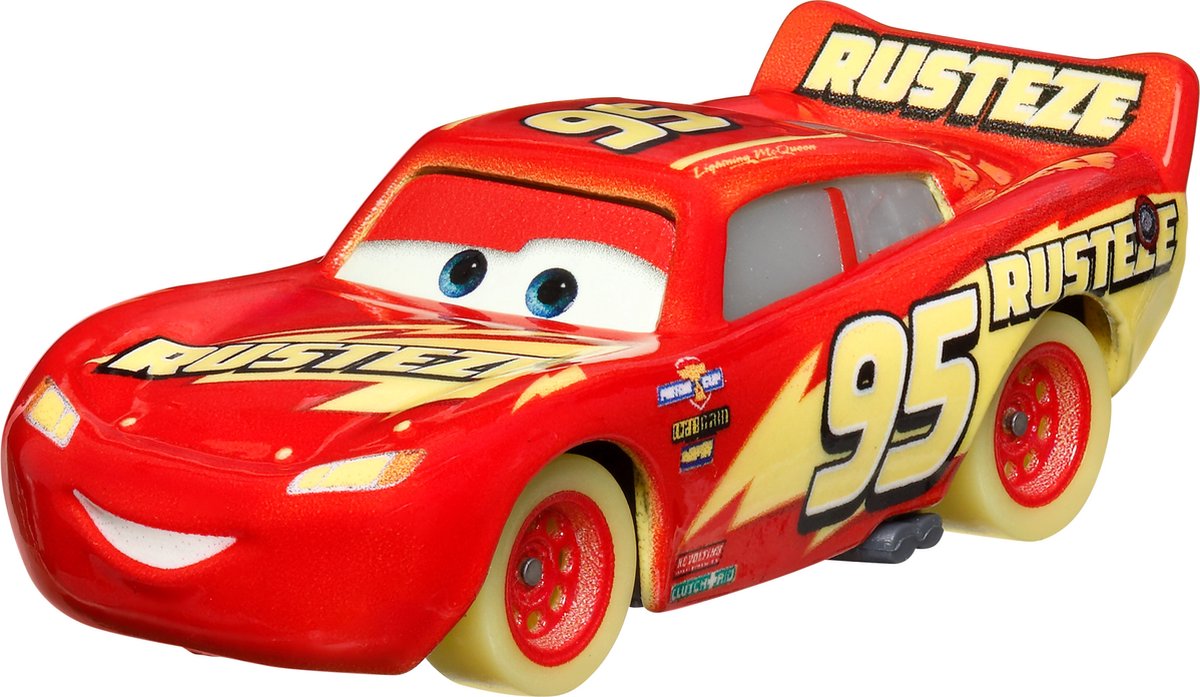 Disney pixar cars lightning mcqueen, racewagen, 3 jaar, metaal, rood