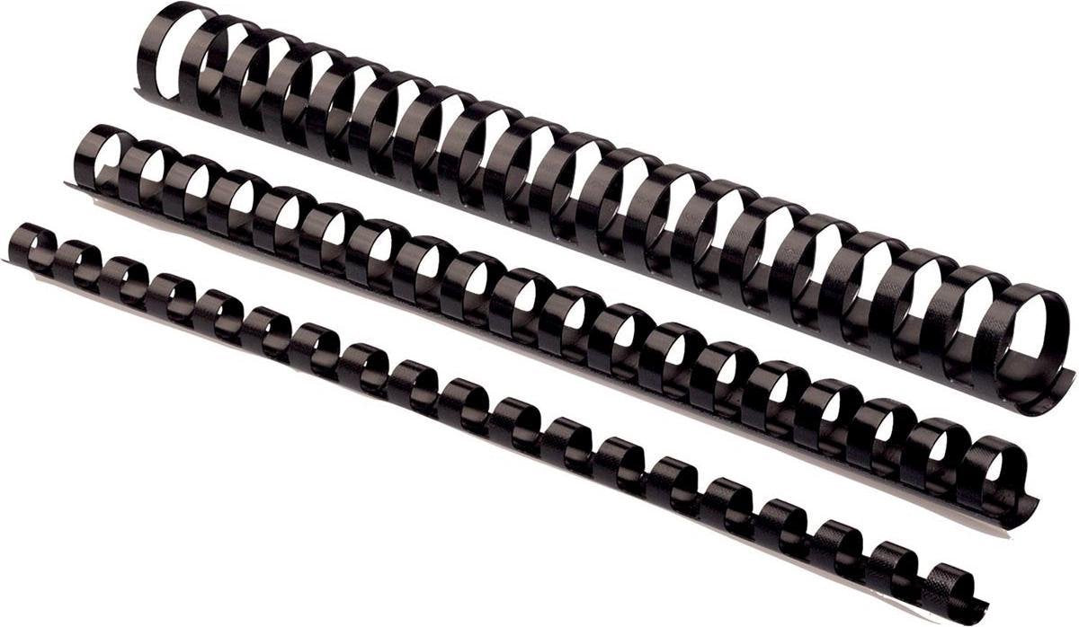 Pack 100 canutillos negro 5347307 compañeros plastico a4 16mm