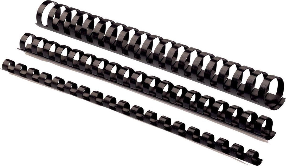Pack 100 canutillos negro 5346108 compañeros plastico a4 10mm