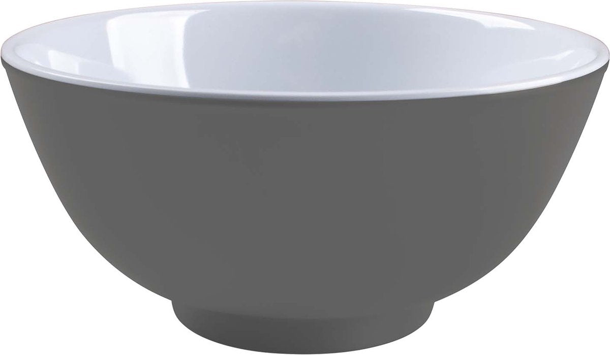 Bo-camp - cuenco - bicolor - melamina - 4 piezas - gris