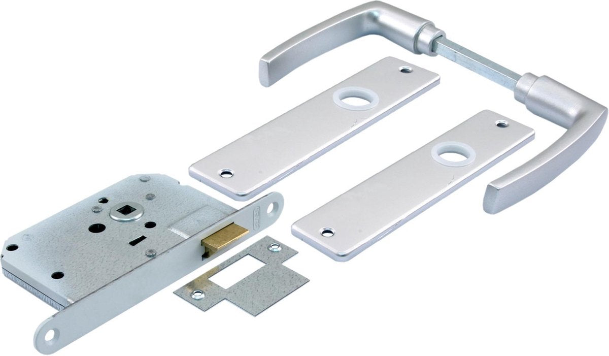 Cerradura de barril Starx con herrajes - aluminio blanco