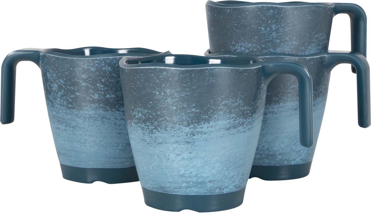 Tazza Gimex linea stone - blu scuro - 300 ml - 4 pezzi