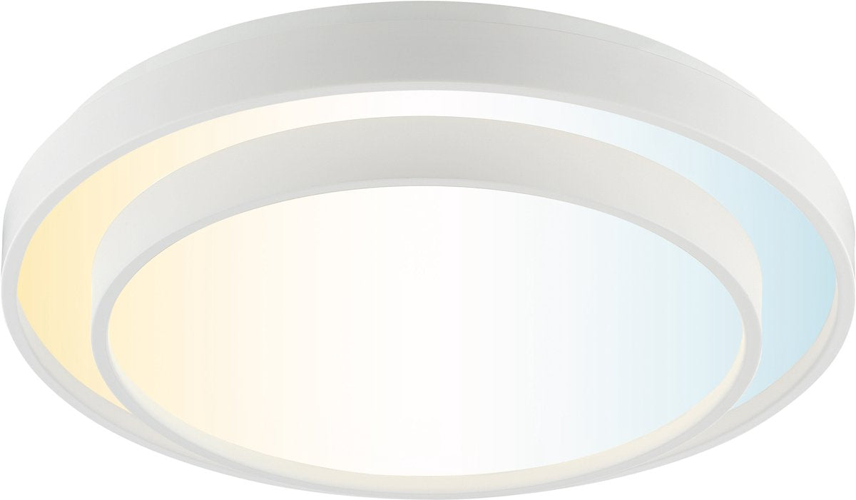 Brilliant faruz - plafoniera - ø 39 cm - led 10w - cct - 3000k-6500k - dimmerabile - luce notturna - timer - telecomando - bianco