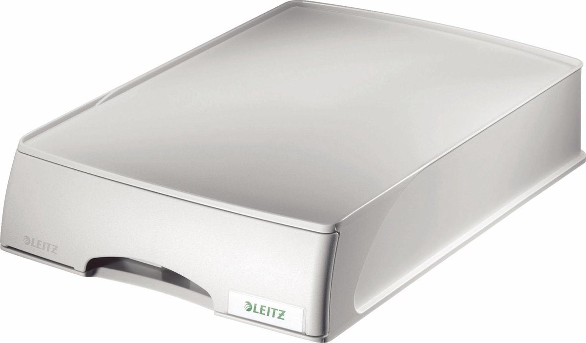 Bandeja para cartas Leitz plus con cajón - gris