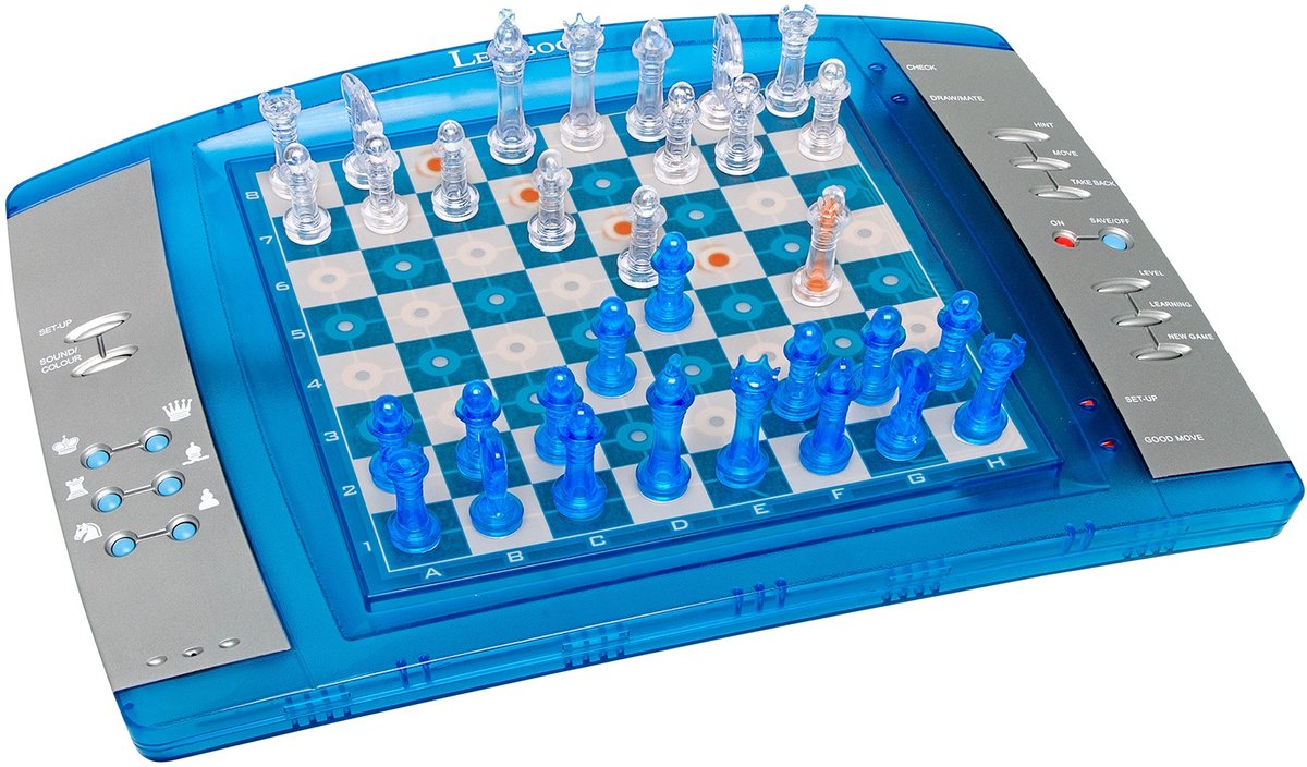 Juego de ajedrez electrónico Lexibook chesslight® con iluminación y piezas de ajedrez translúcidas
