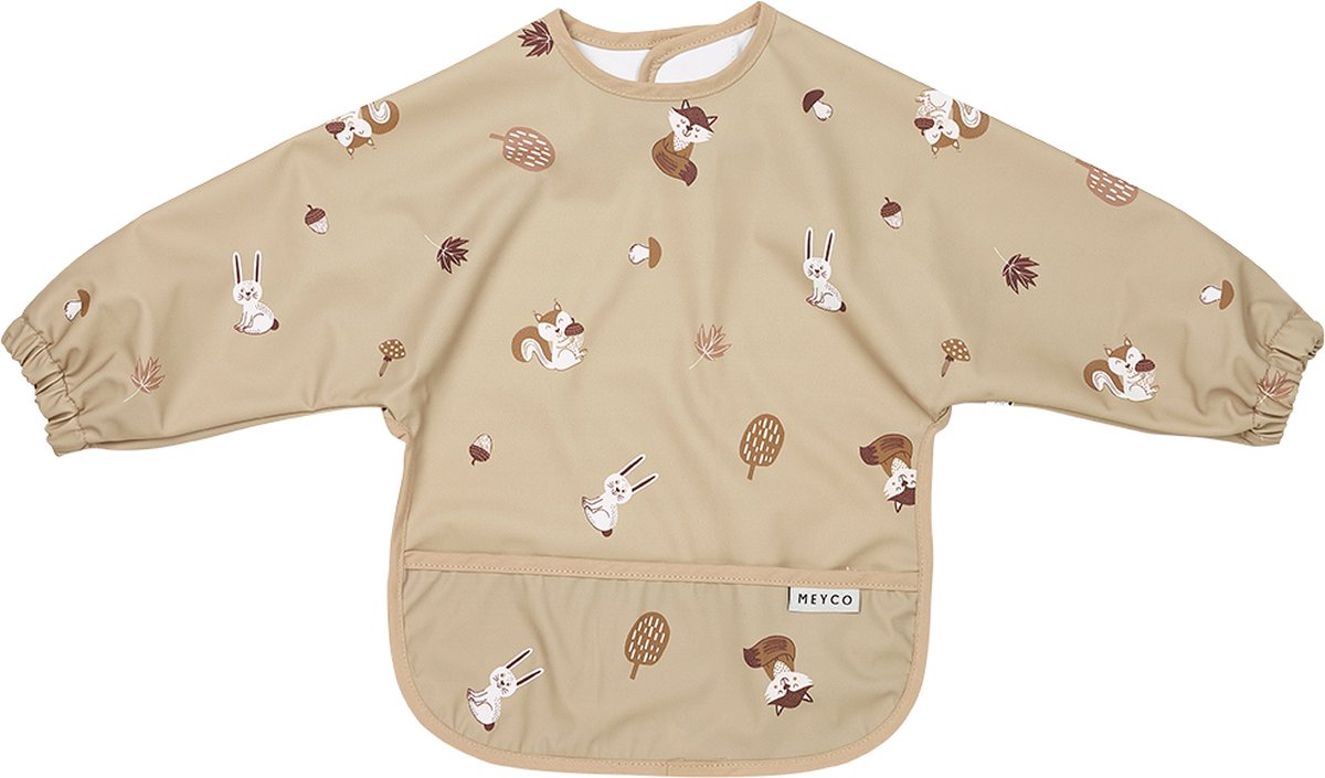 Meyco baby forest animals mouwslab - sand