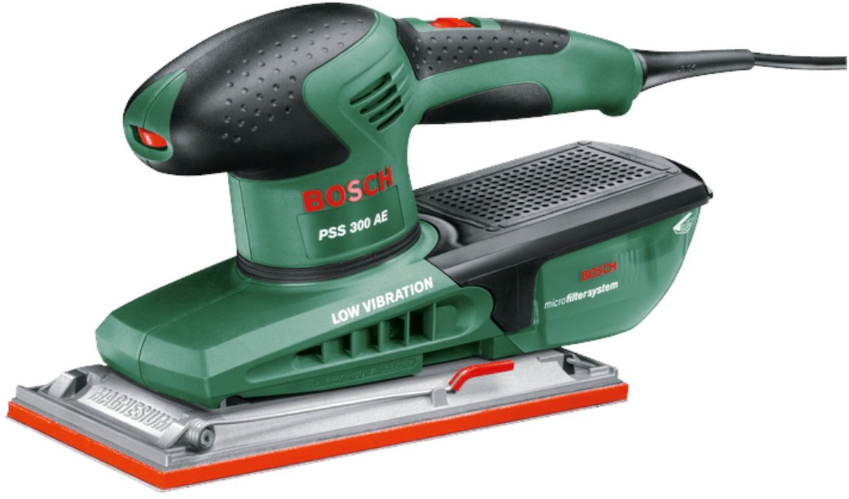 Bosch grün bosch pss 300 ae vlakschuurmachine - op snoer - 250 w