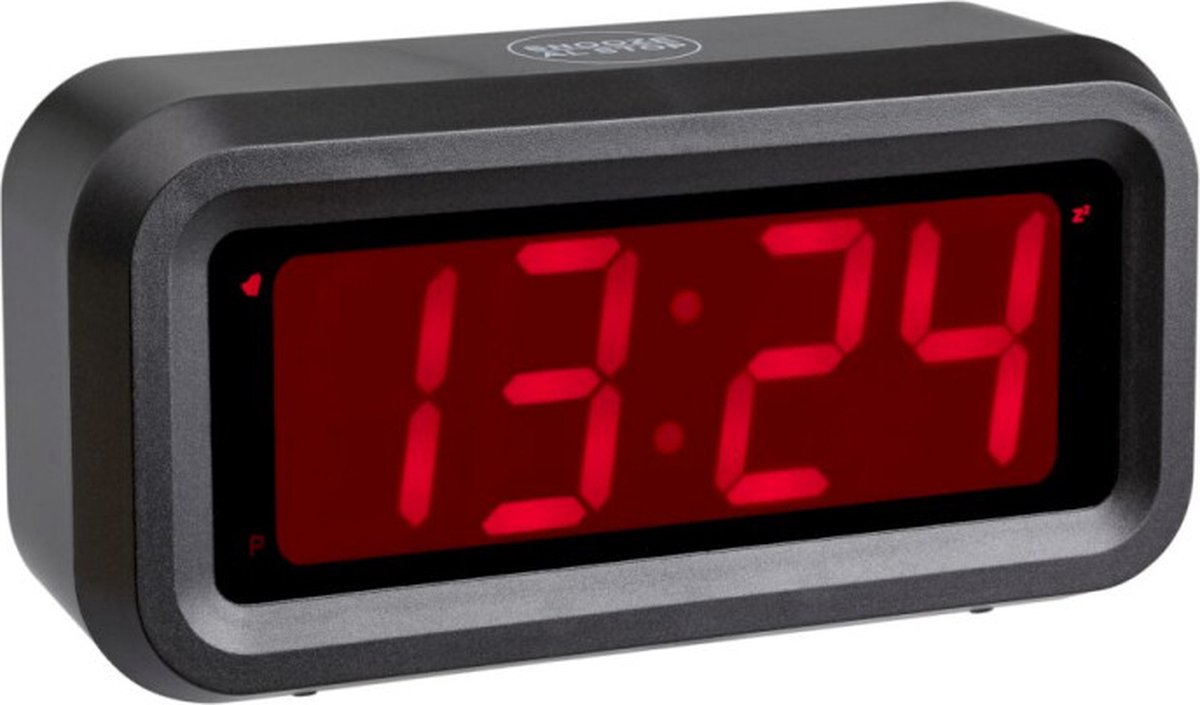 Tfa dostmann 60.2024.10 wekker quartz antraciet alarmtijden: 1