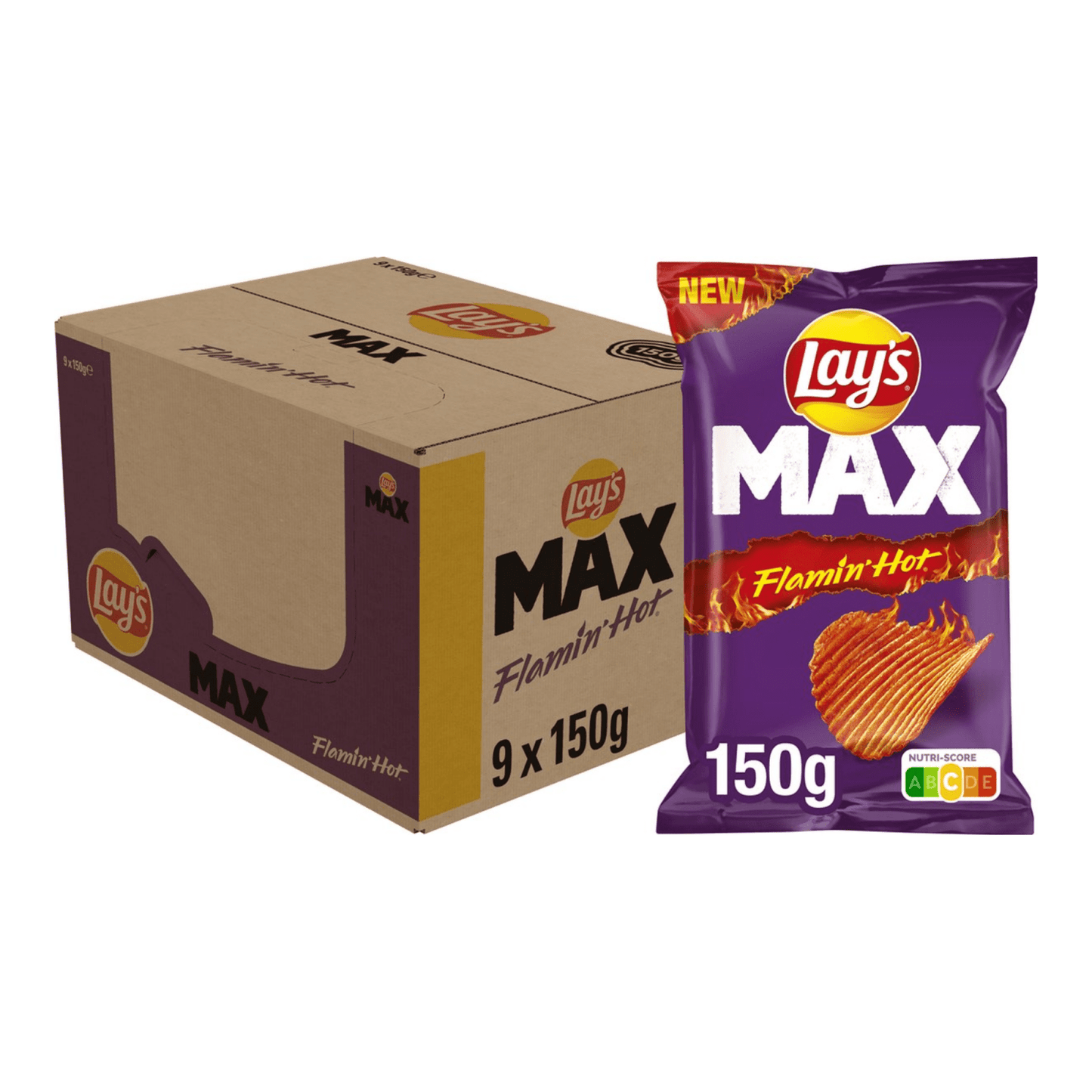 Bolsa caliente Lays max flamin' (9x 150gr)