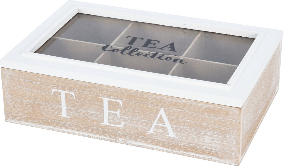 Excelente menaje para el hogar caja de té de madera 6 compartimentos