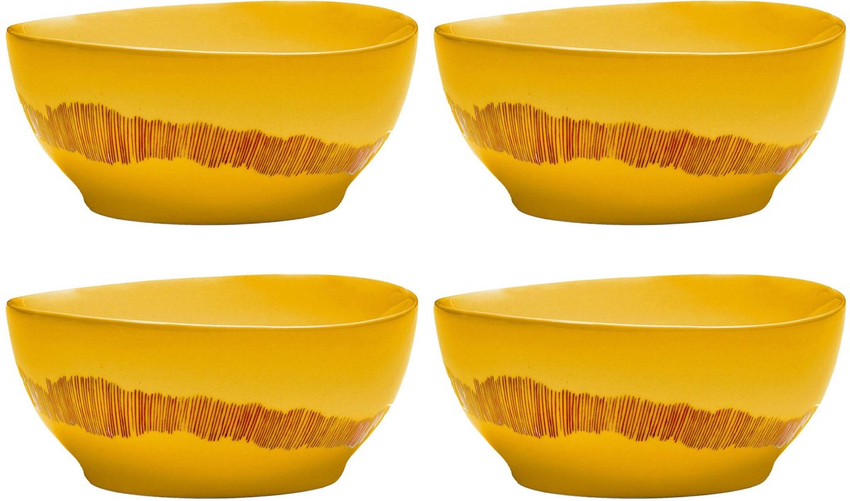 Serax - fiesta ottolenghi - cuenco s - amarillo rojo - 16 ø - 4 piezas