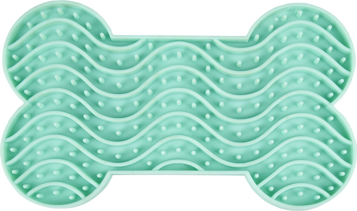 Alfombrilla para lamer flamenco yummee – verde menta – s – 15 x 8,6 x 1,9 cm – alfombrilla antideslizante para perros y gatos pequeños