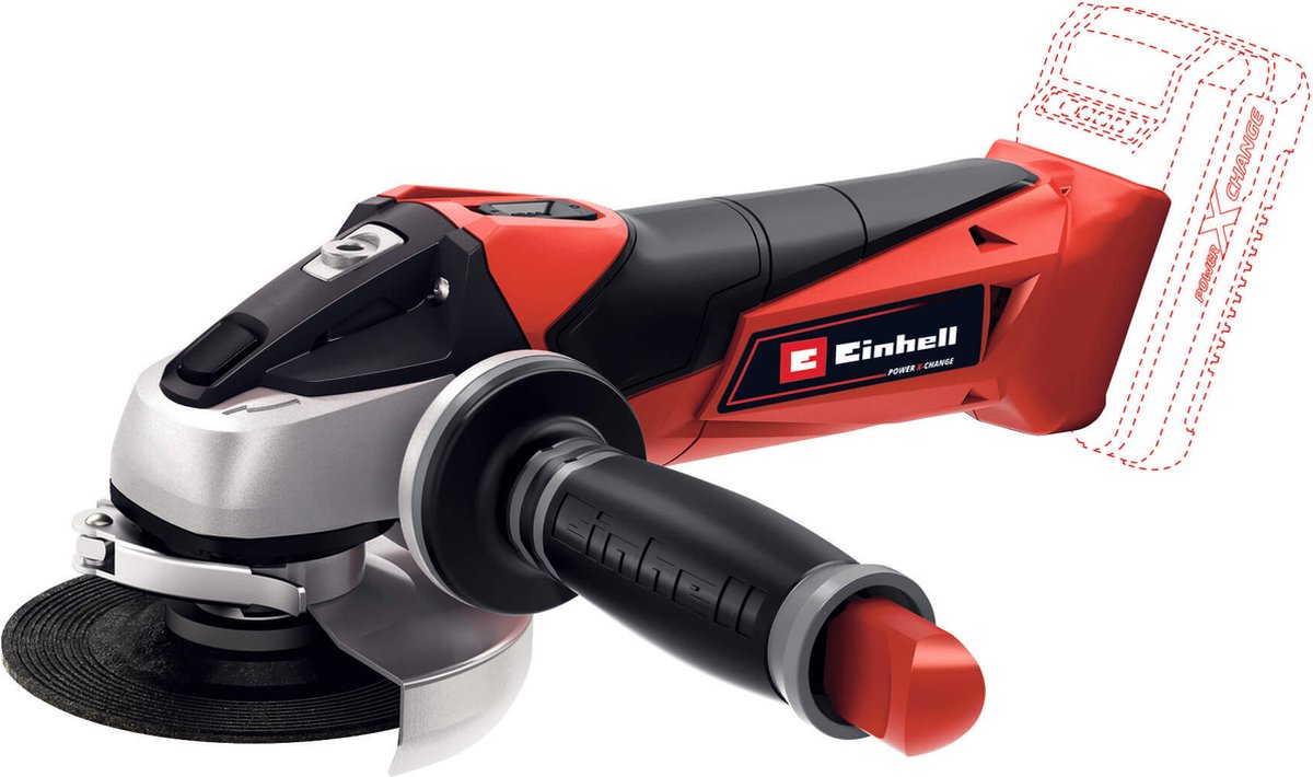 Amoladora angular a batería Einhell te-ag 18 115 li solo + accesorios - power
