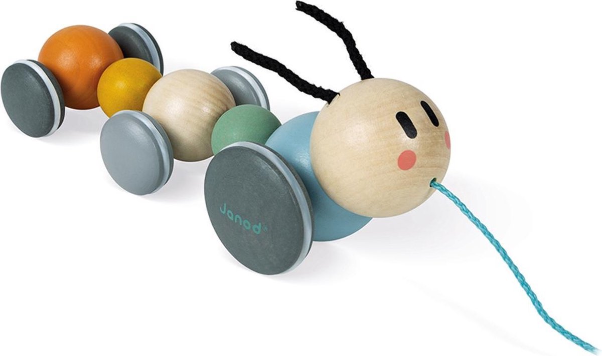 Janod - dolce bozzolo - figura da tirare in legno - bruco