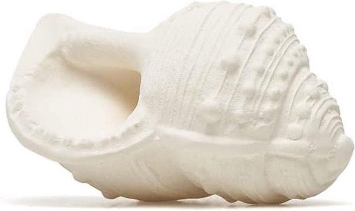 Lanco toys lanco rubberen bijtspeeltje - schelp - rond - wit
