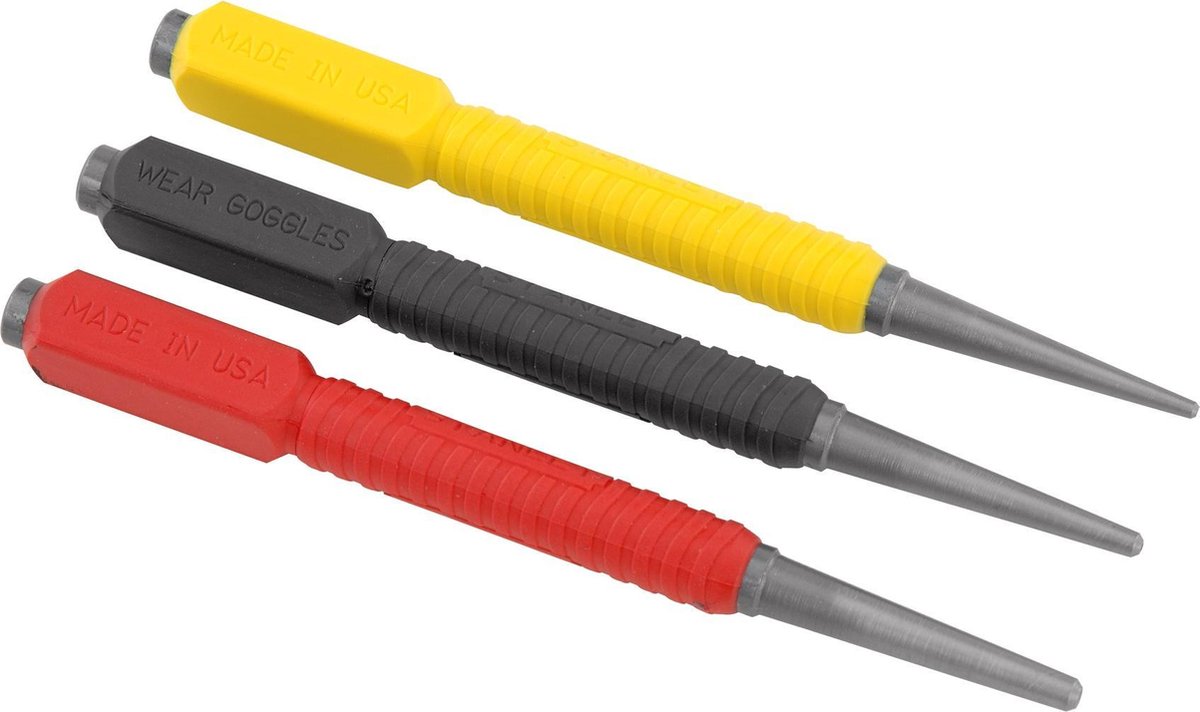 Utensili manuali Stanley Set punzoni Stanley Dynagrip 3 pezzi - 0-58-930 - 0-58-930