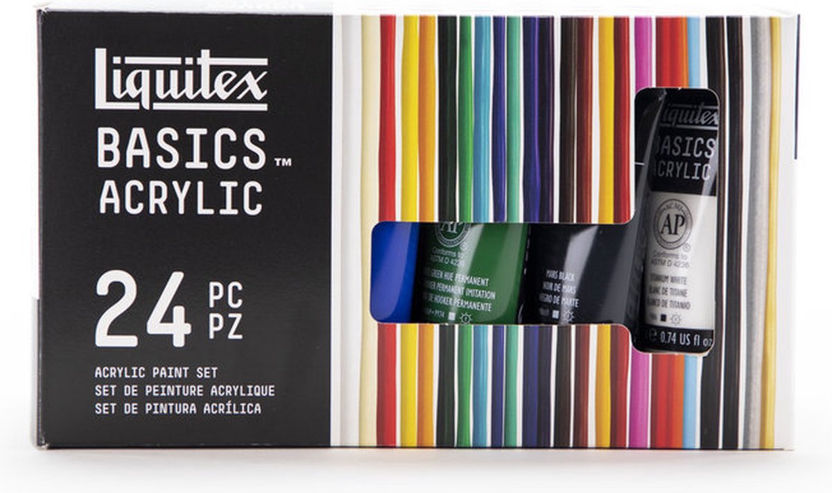 Set best seller di colori acrilici Liquitex basics - 24 tubi da 22 ml